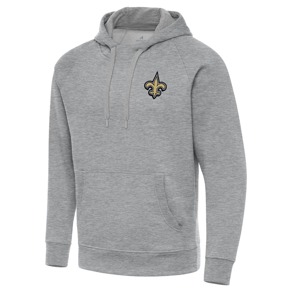 NFL New Orleans Saints Antigua Victory Pullover Hoodie - Heather gray