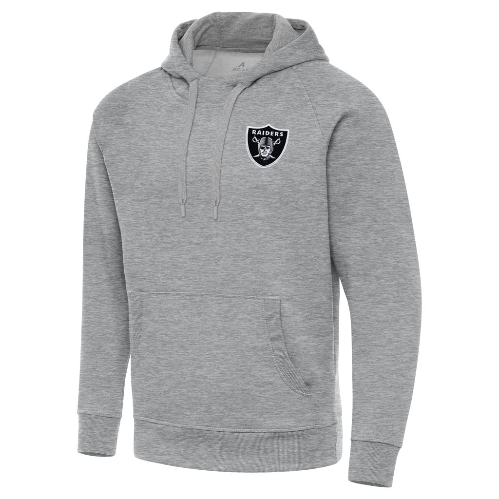 NFL Las Vegas Raiders Antigua Victory Pullover Hoodie - Heather gray