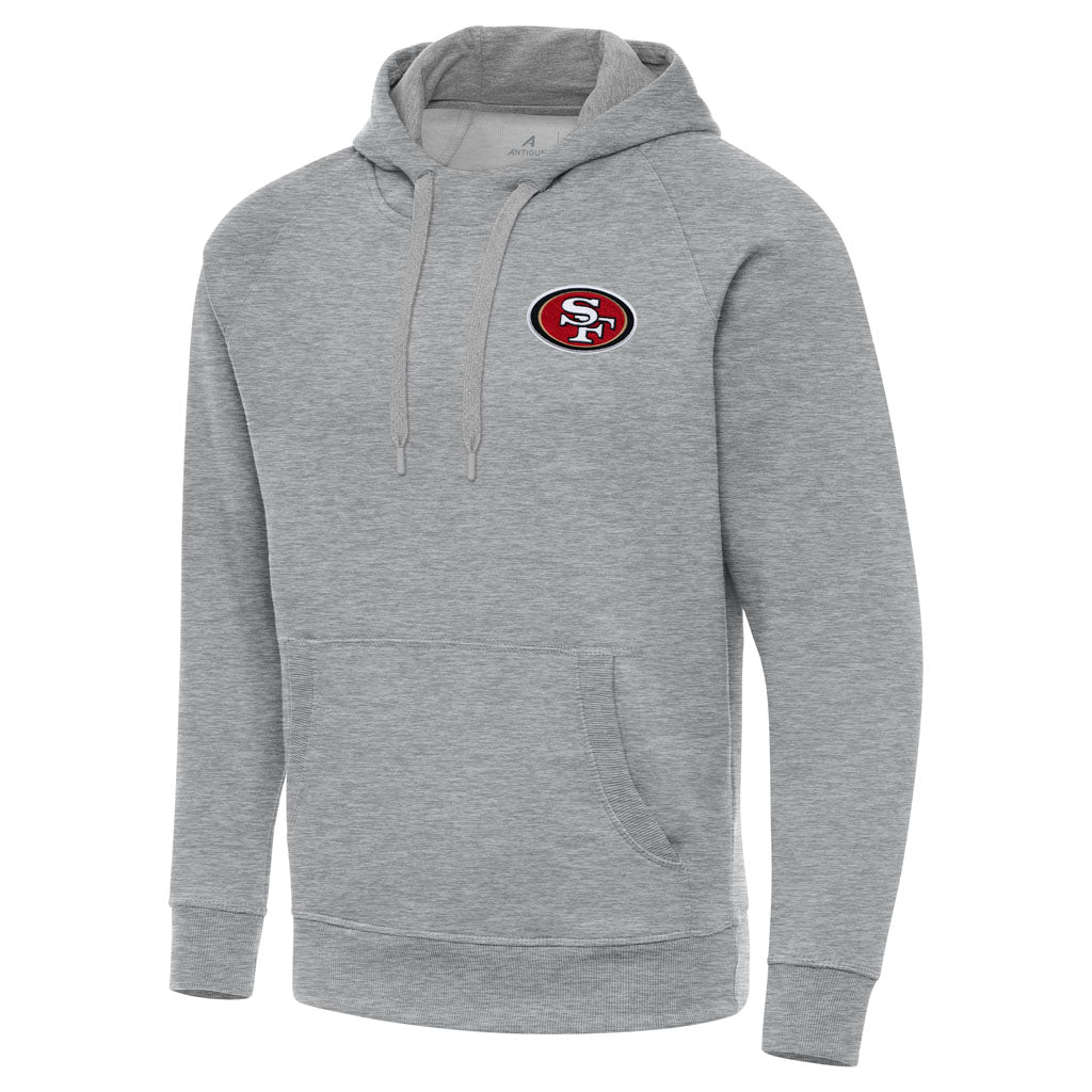 NFL San Francisco 49ers Antigua Victory Pullover Hoodie - Heather gray