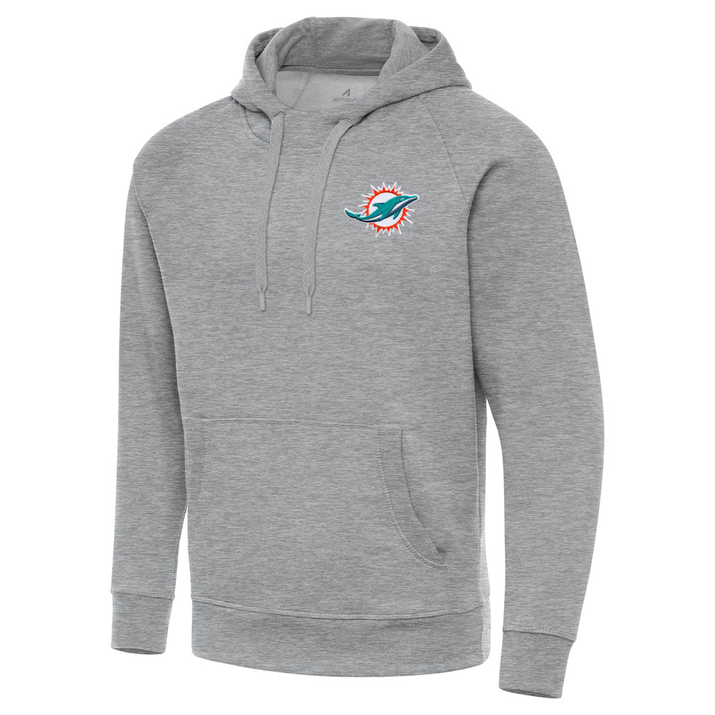 NFL Miami Dolphins Antigua Victory Pullover Hoodie - Heather gray