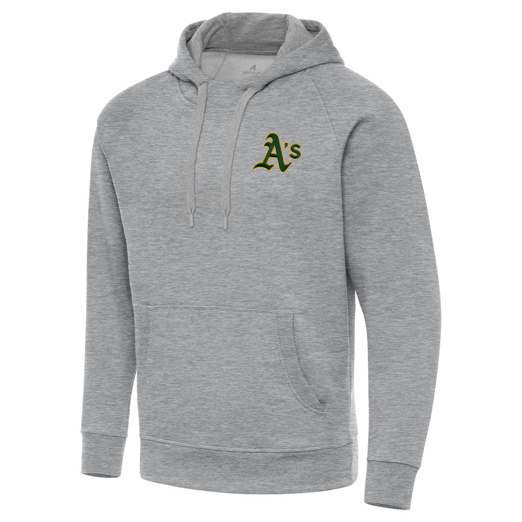 MLB Athletics Antigua Victory Pullover Hoodie - Heather gray