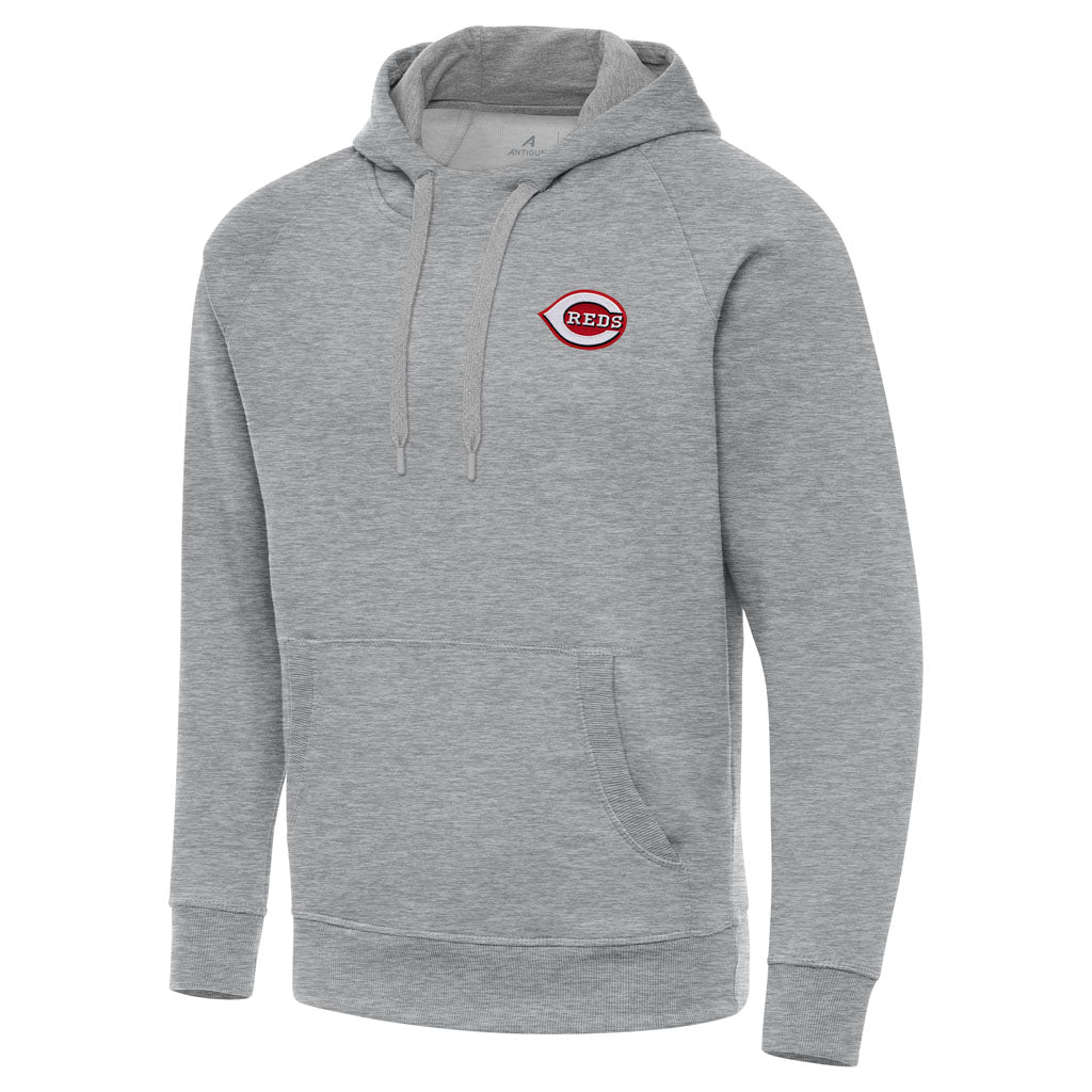 MLB Cincinnati Reds Antigua Victory Pullover Hoodie - Heather gray