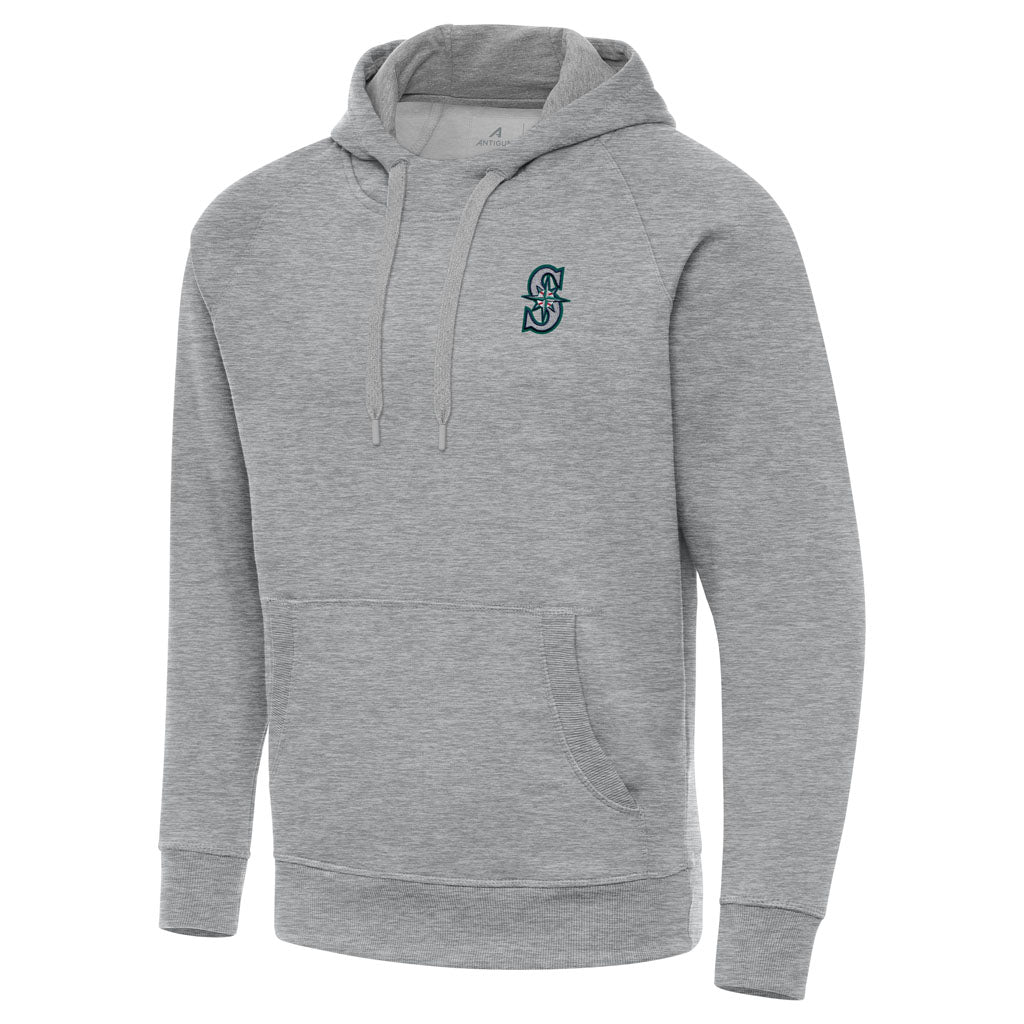 MLB Seattle Mariners Antigua Victory Pullover Hoodie - Heather gray
