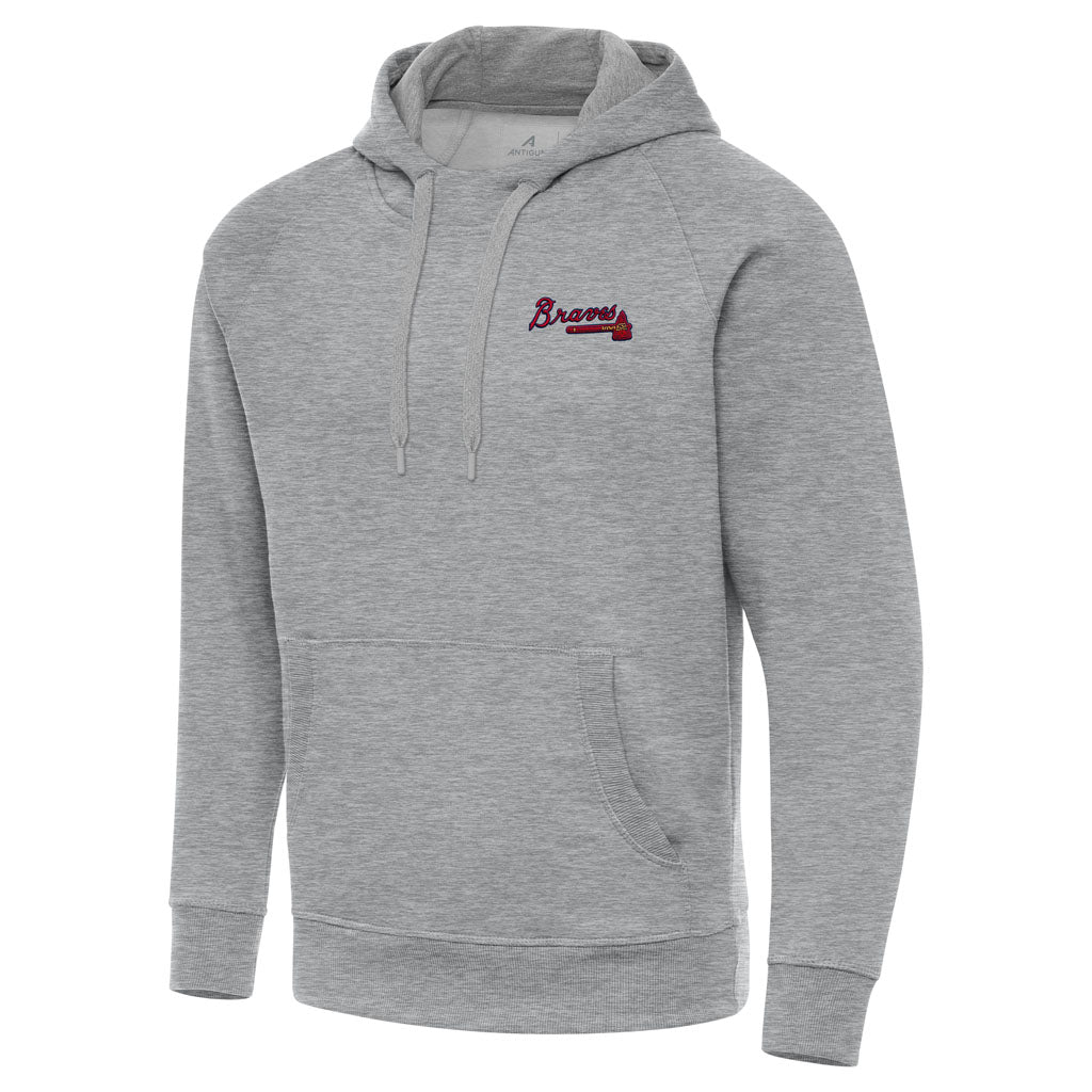 MLB Atlanta Braves Antigua Victory Pullover Hoodie - Heather gray