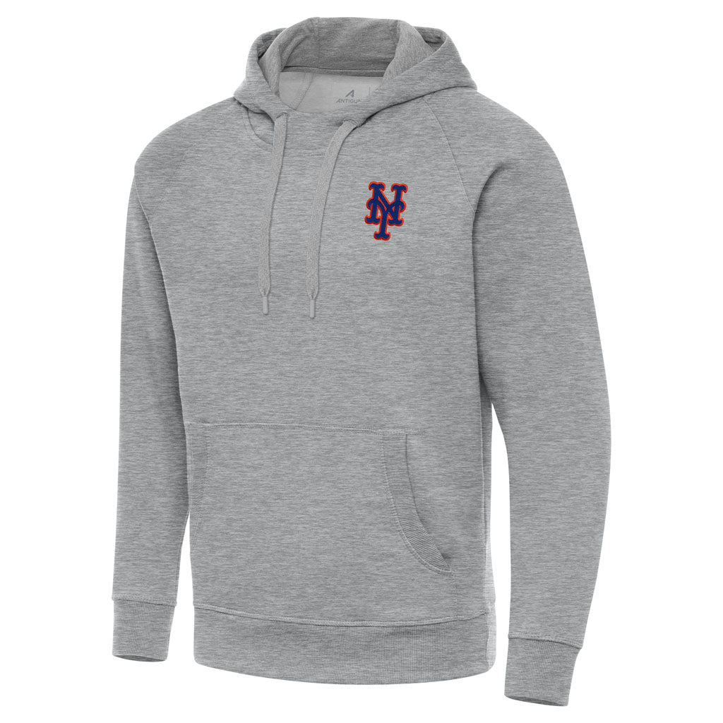 MLB New York Mets Antigua Victory Pullover Hoodie - Heather gray