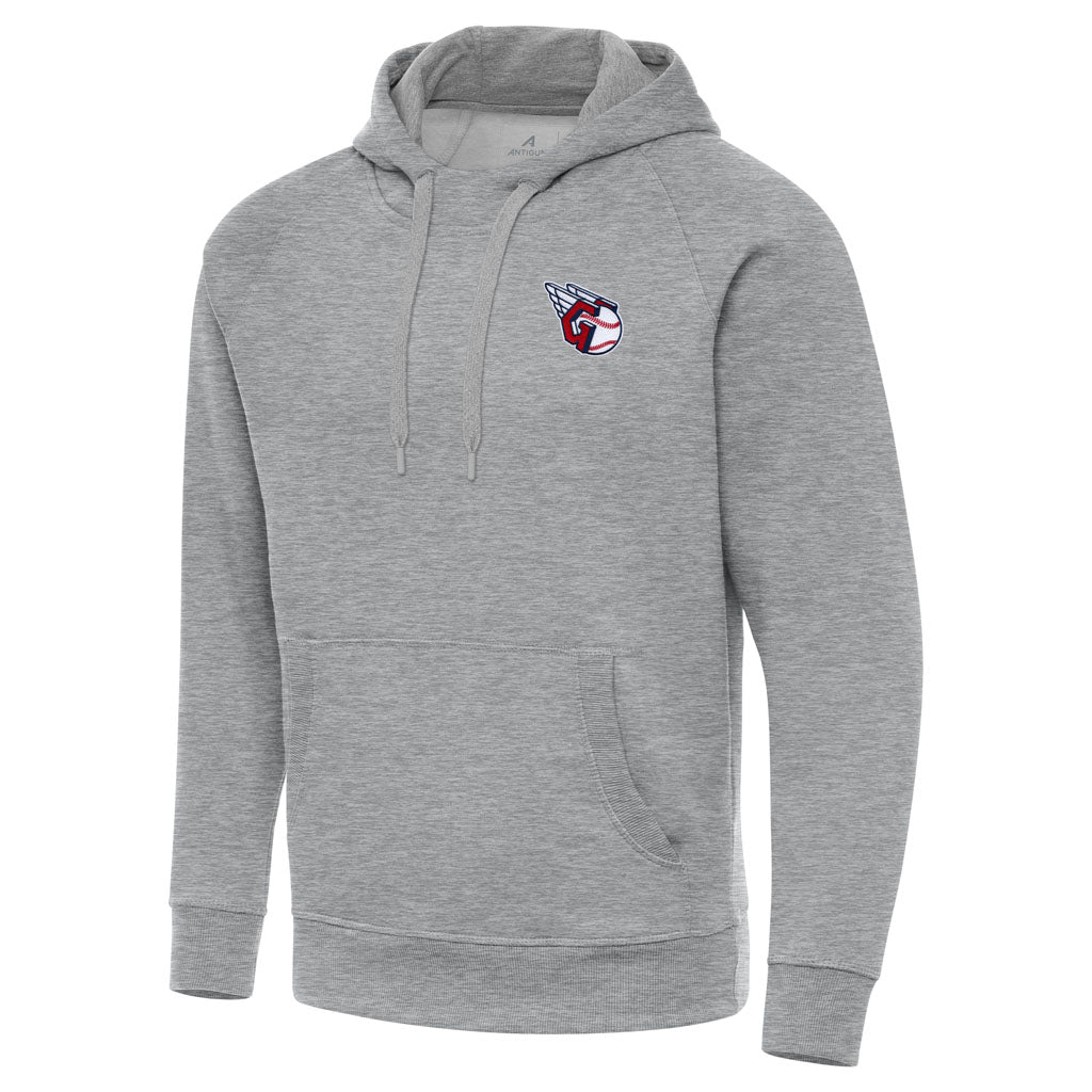 MLB Cleveland Guardians Antigua Victory Pullover Hoodie - Heather gray