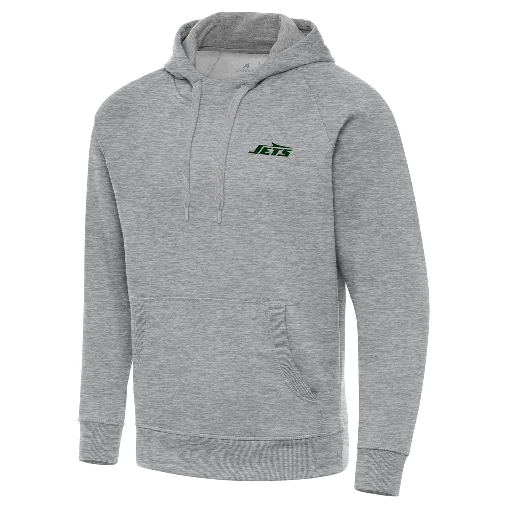 NFL New York Jets Antigua Victory Pullover Hoodie - Heather gray