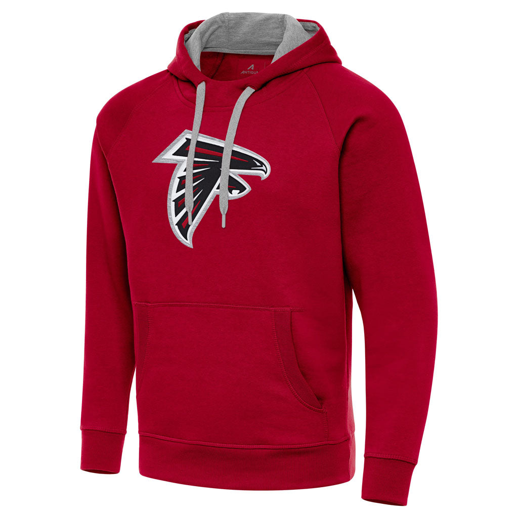 NFL Atlanta Falcons Antigua Full Front Victory Pullover Hoodie - Red