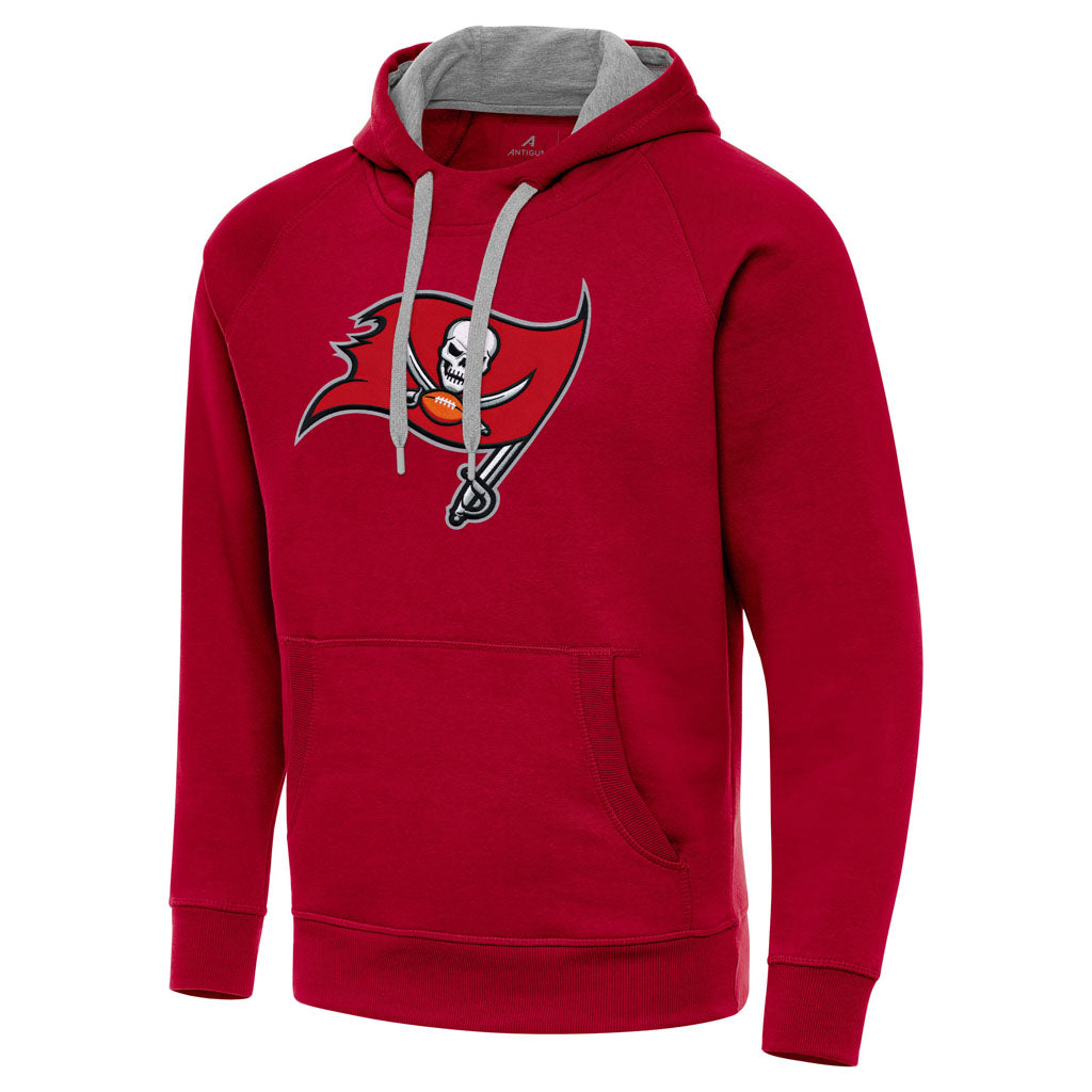 NFL Tampa Bay Buccaneers Antigua Full Front Victory Pullover Hoodie - Red