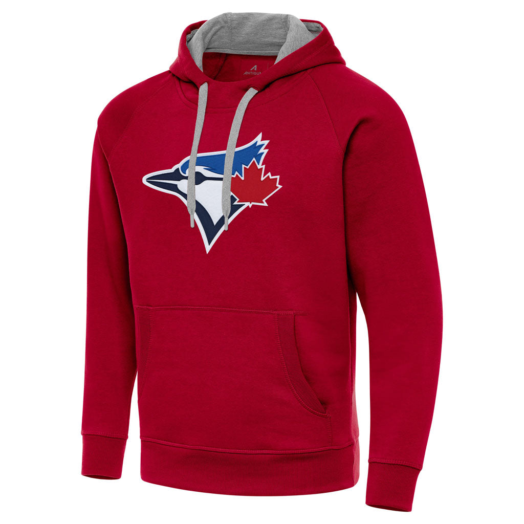 MLB Toronto Blue Jays Antigua Full Front Victory Pullover Hoodie - Red