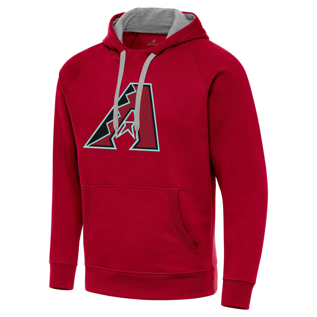MLB Arizona Diamondbacks Antigua Full Front Victory Pullover Hoodie - Red