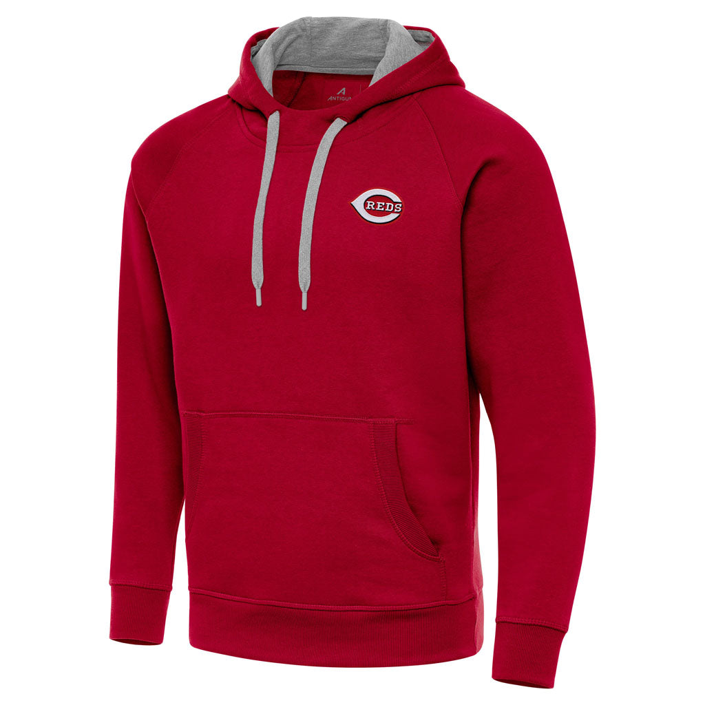 MLB Cincinnati Reds Antigua Victory Pullover Hoodie - Red