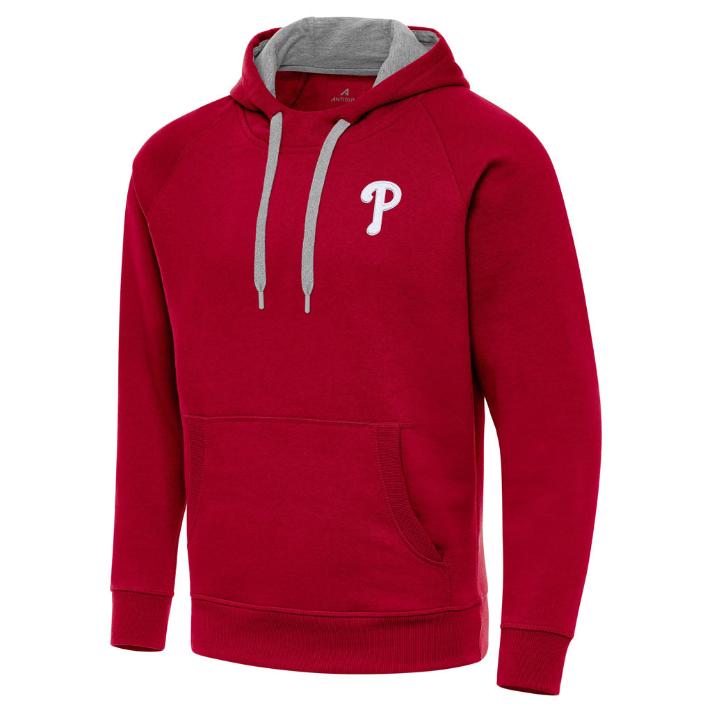 MLB Philadelphia Phillies Antigua Victory Pullover Hoodie - Red