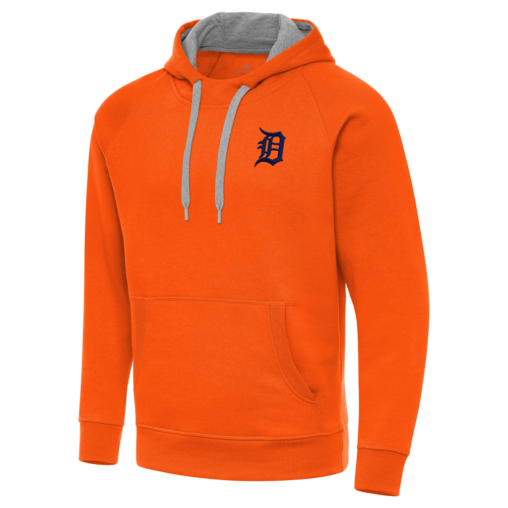 MLB Detroit Tigers Antigua Victory Pullover Hoodie - Orange