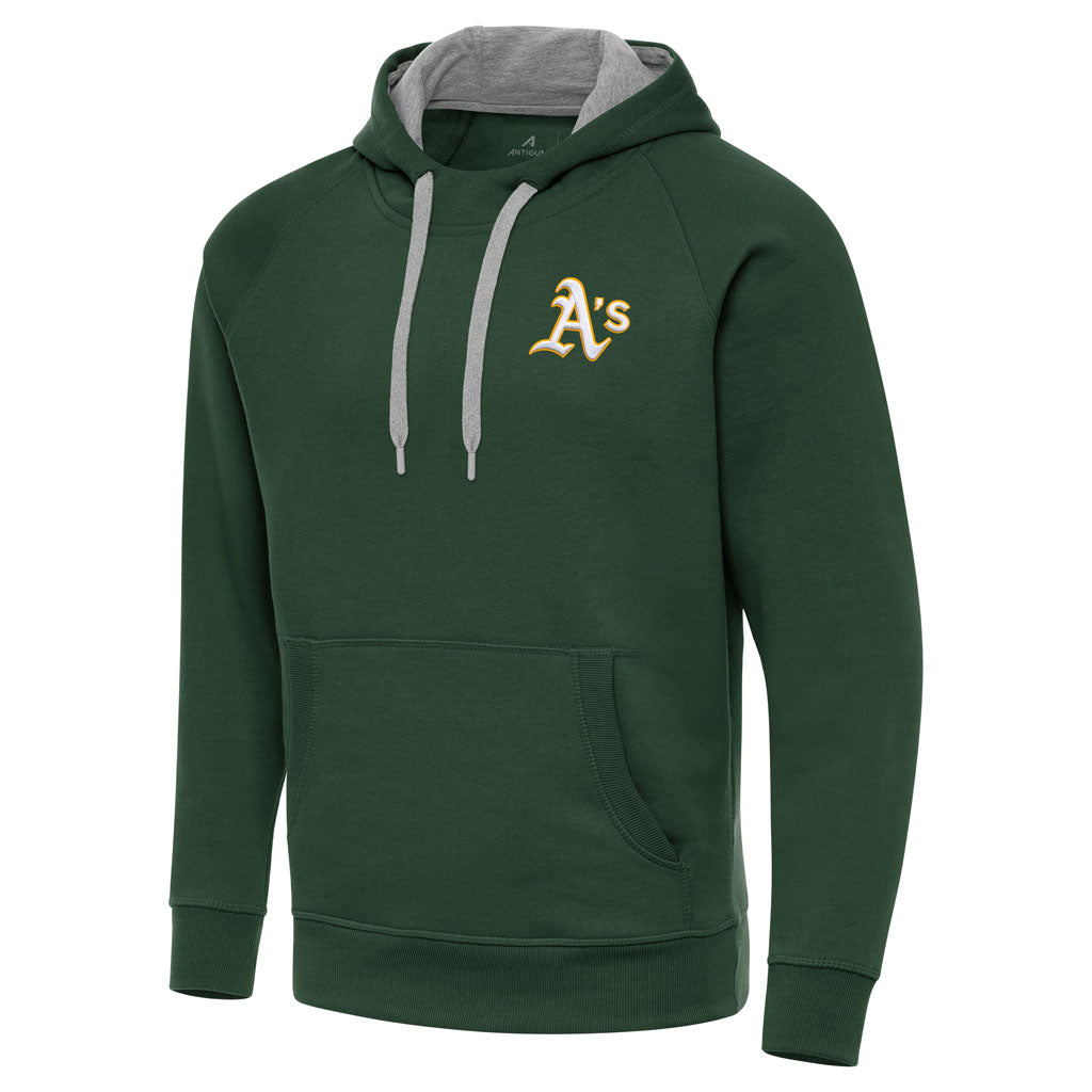 MLB Athletics Antigua Victory Pullover Hoodie - Green