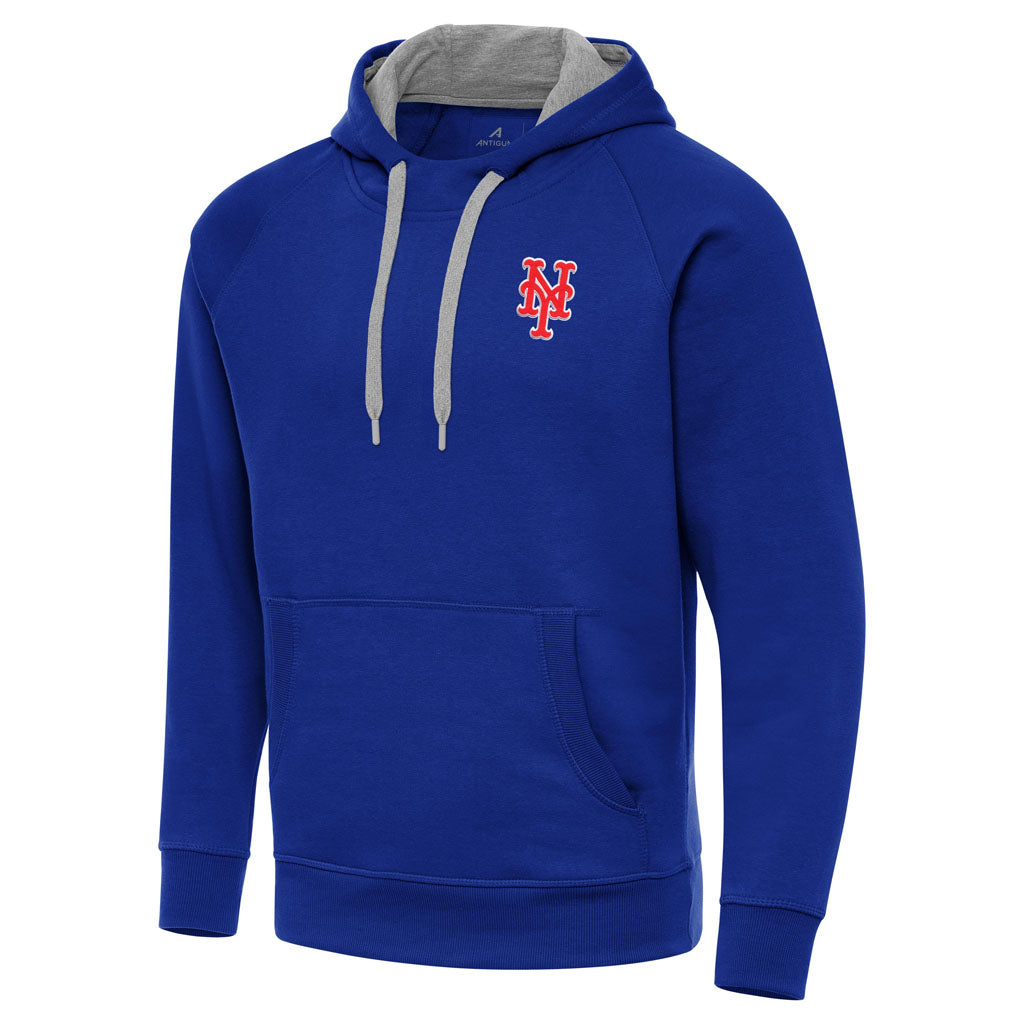 MLB New York Mets Antigua Victory Pullover Hoodie - Blue