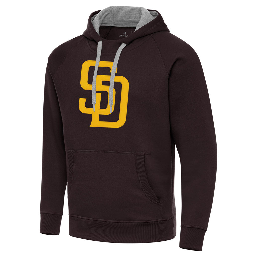 MLB San Diego Padres Antigua Full Front Victory Pullover Hoodie - Brown