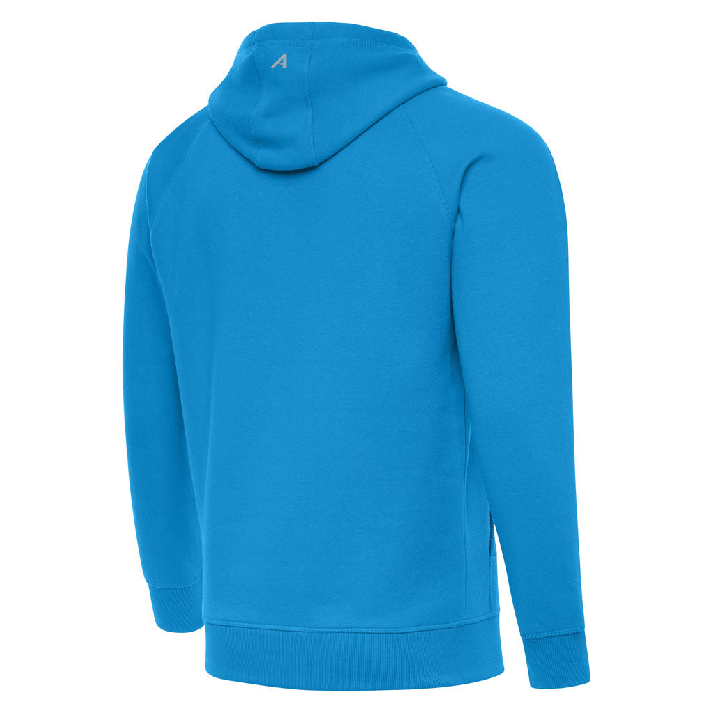NFL Carolina Panthers Antigua Full Front Victory Pullover Hoodie - Blue