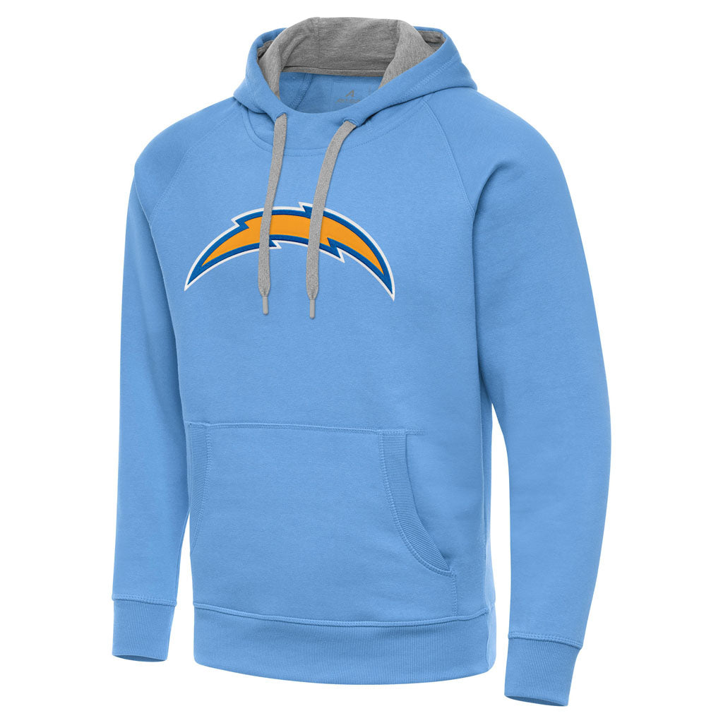 NFL Los Angeles Chargers Antigua Full Front Victory Pullover Hoodie - Blue