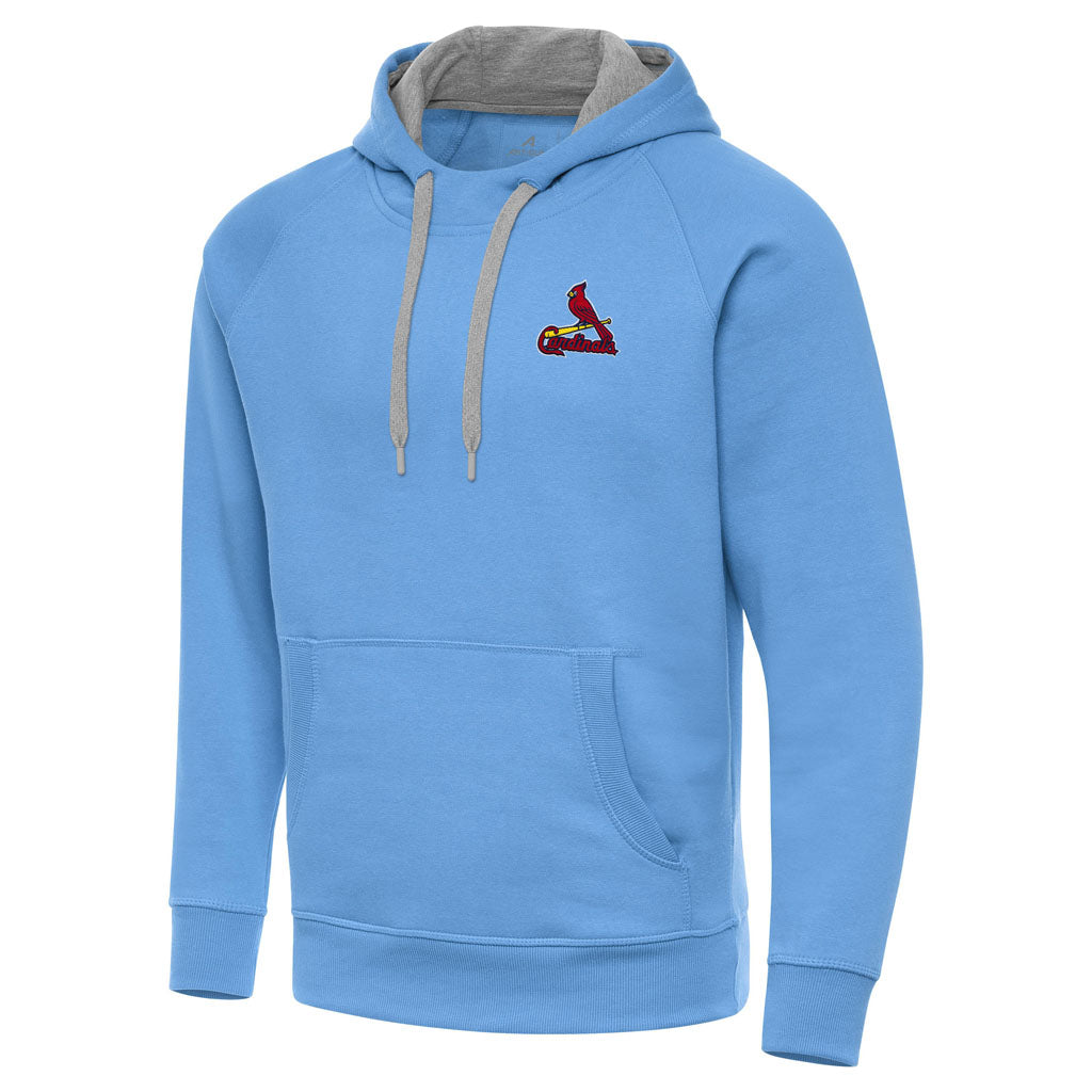MLB St. Louis Cardinals Antigua Victory Pullover Hoodie - Light Blue