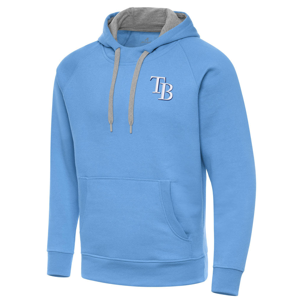 MLB Tampa Bay Rays Antigua Victory Pullover Hoodie - Light Blue