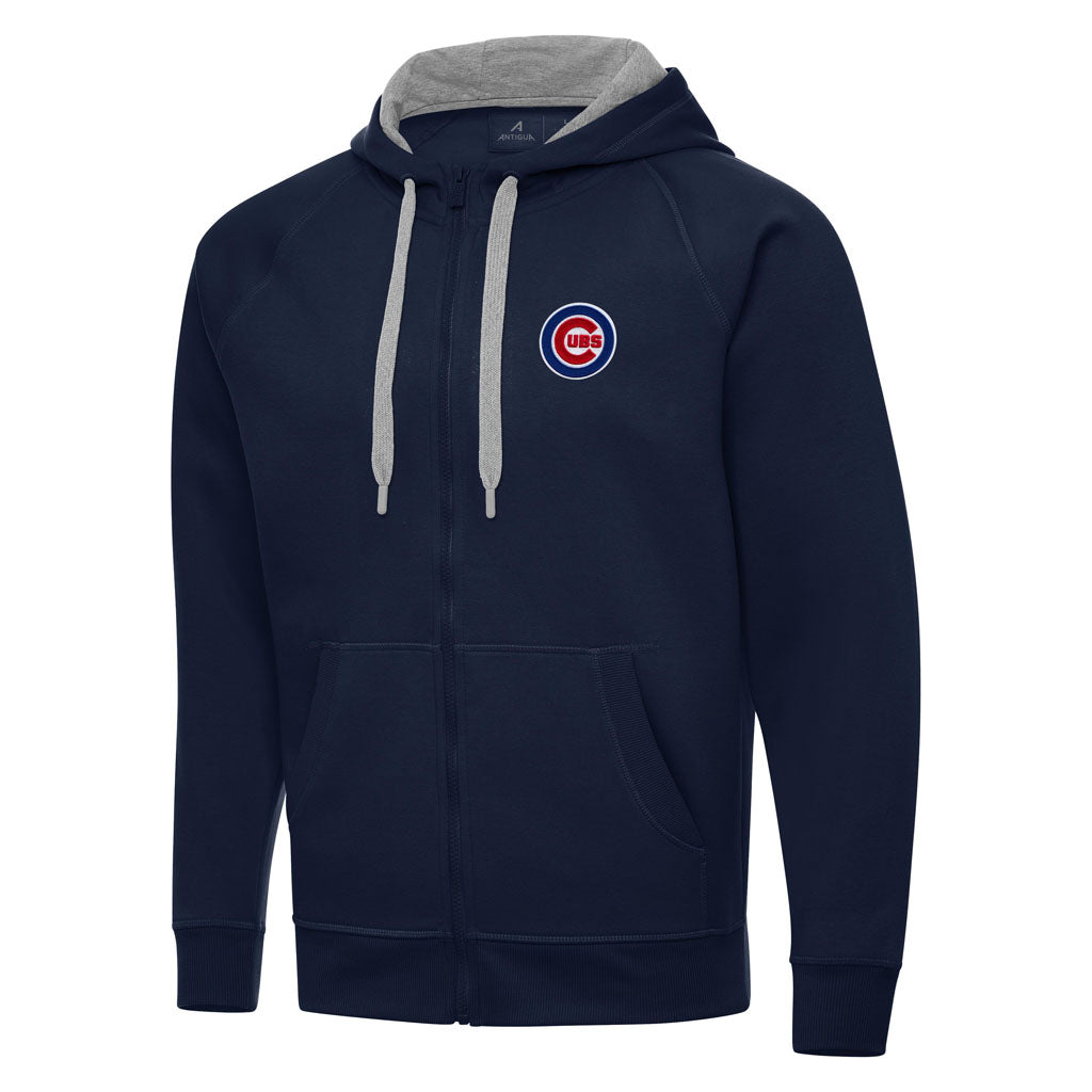 MLB Chicago Cubs Antigua Victory Full Zip Hoodie - Navy
