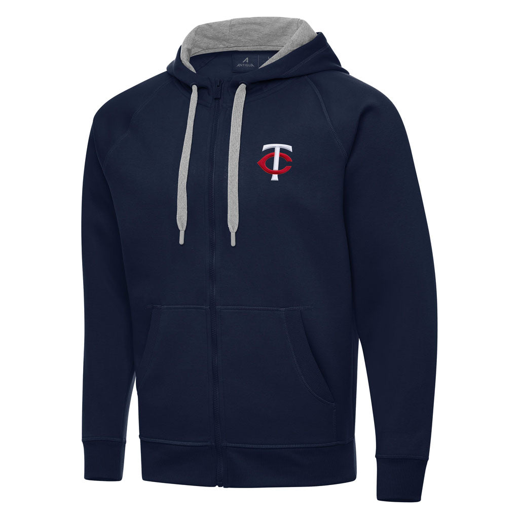 MLB Minnesota Twins Antigua Victory Full Zip Hoodie - Navy