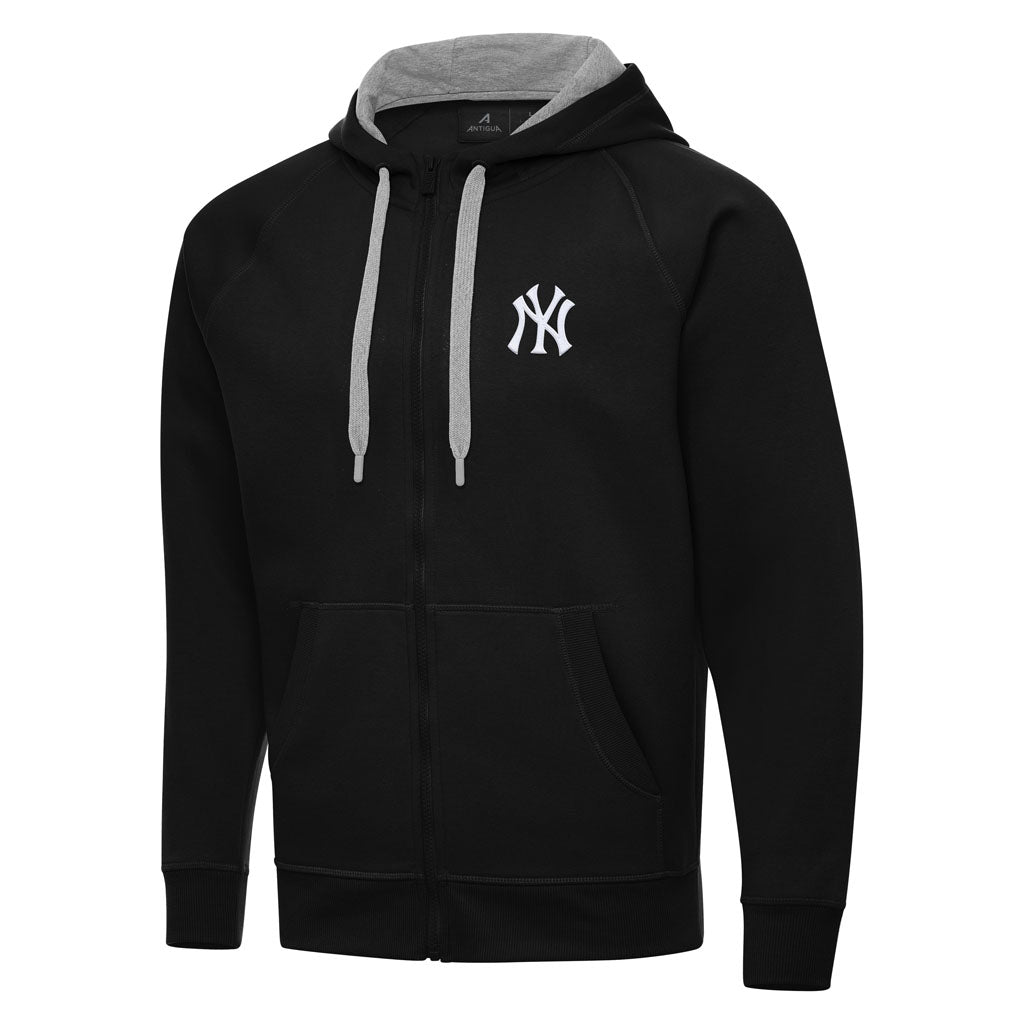 MLB New York Yankees Antigua Victory Full Zip Hoodie - Black