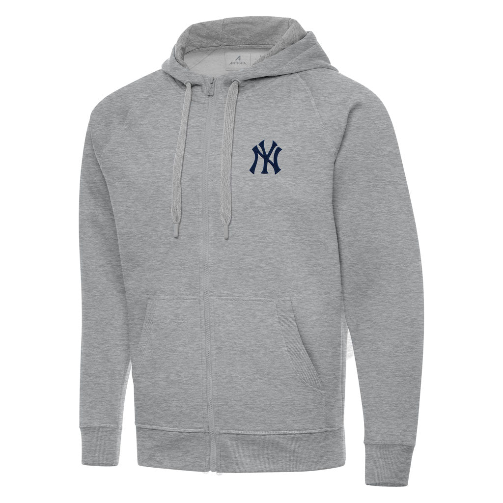 MLB New York Yankees Antigua Victory Full Zip Hoodie - Heather gray