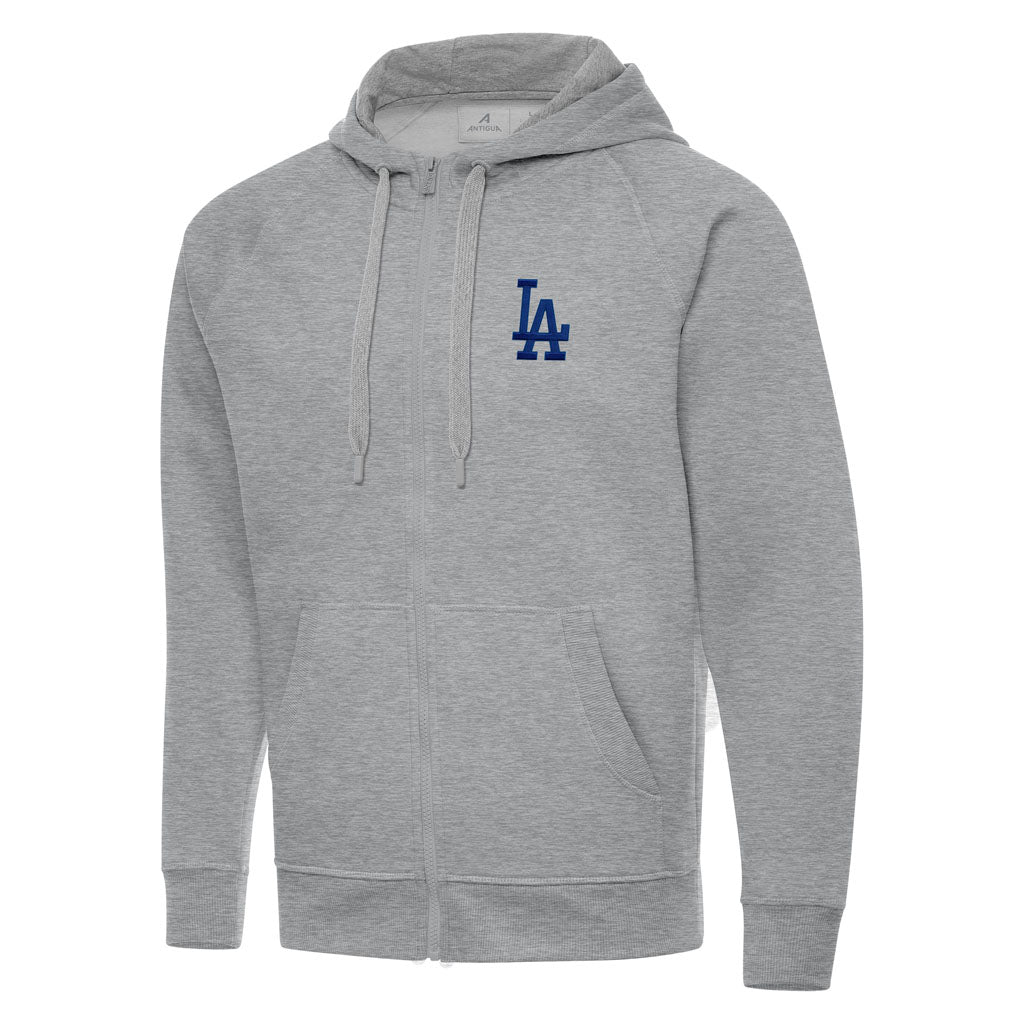 MLB Los Angeles Dodgers Antigua Victory Full Zip Hoodie - Heather gray
