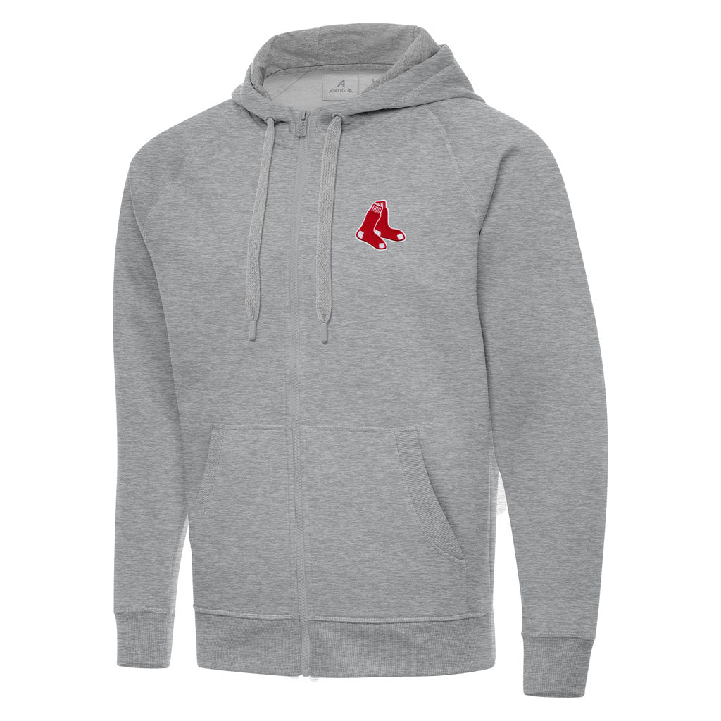 MLB Boston Red Sox Antigua Victory Full Zip Hoodie - Heather gray