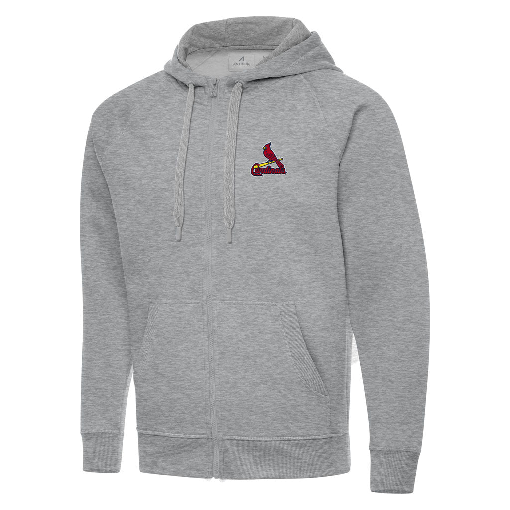 MLB St. Louis Cardinals Antigua Victory Full Zip Hoodie - Heather gray