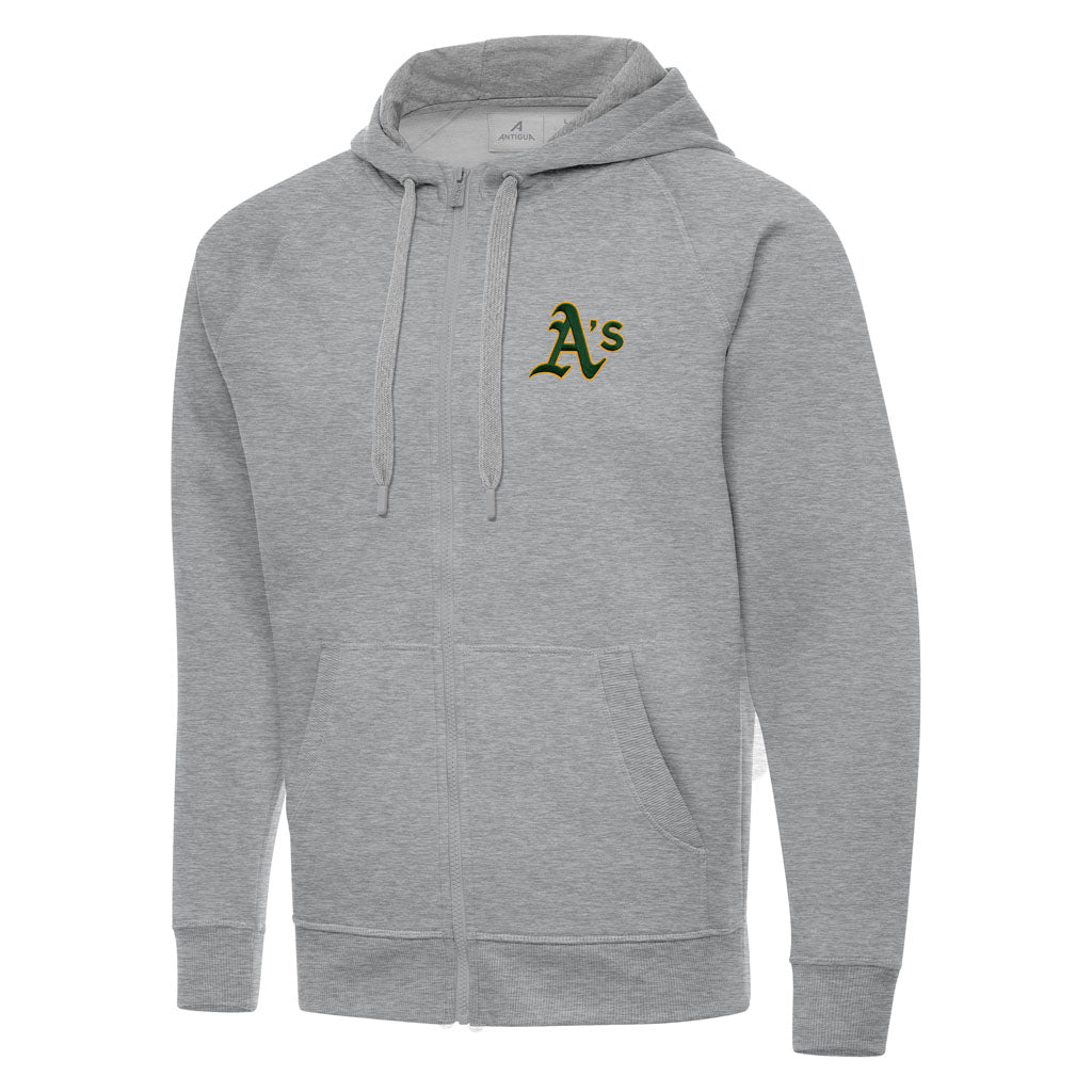 MLB Athletics Antigua Victory Full Zip Hoodie - Heather gray