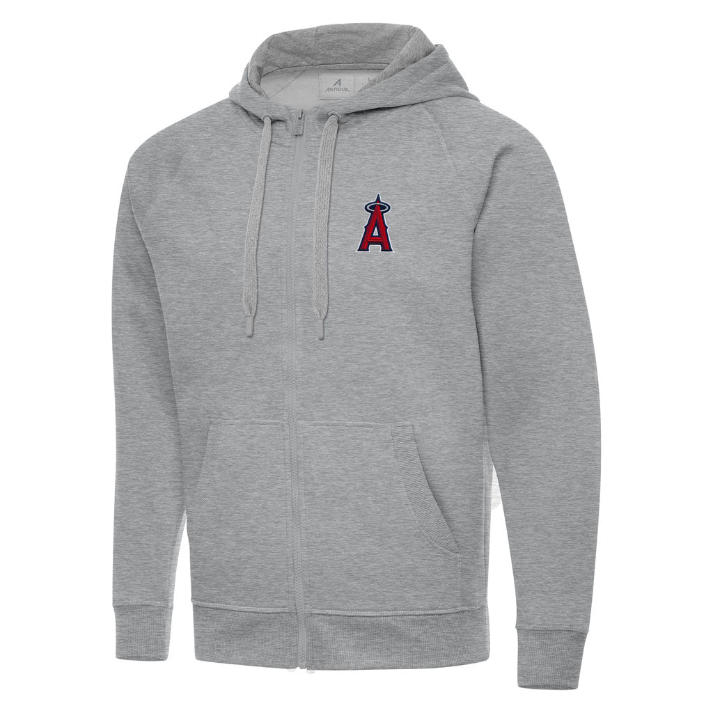 MLB Los Angeles Angels Antigua Victory Full Zip Hoodie - Heather gray