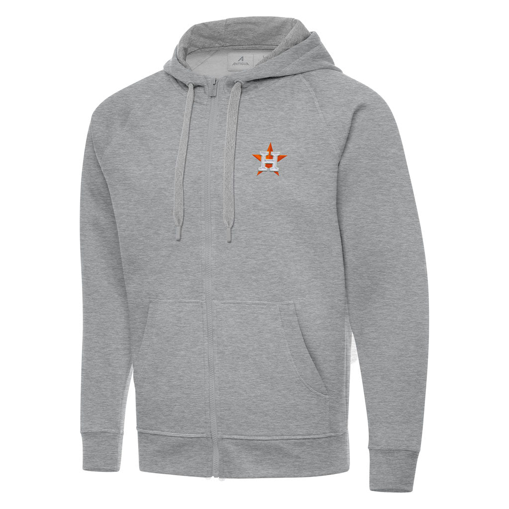 MLB Houston Astros Antigua Victory Full Zip Hoodie - Heather gray