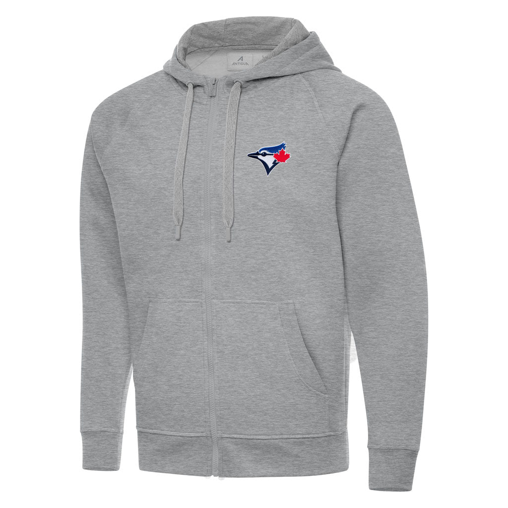 MLB Toronto Blue Jays Antigua Victory Full Zip Hoodie - Heather gray