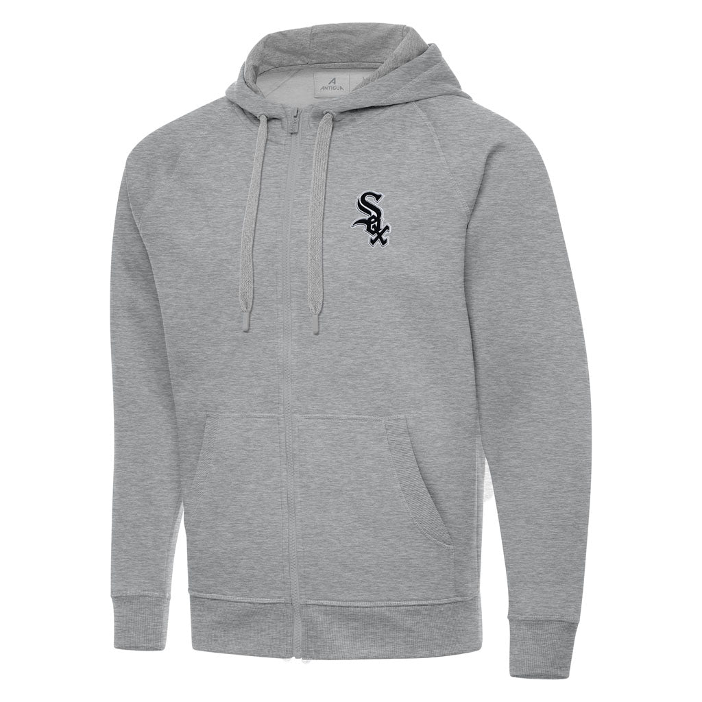 MLB Chicago White Sox Antigua Victory Full Zip Hoodie - Heather gray