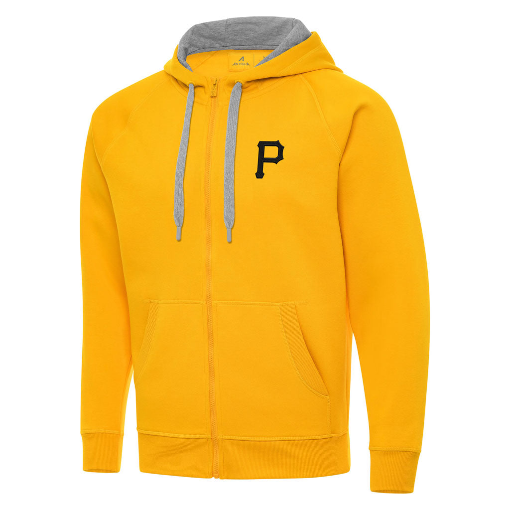 MLB Pittsburgh Pirates Antigua Victory Full Zip Hoodie - Gold
