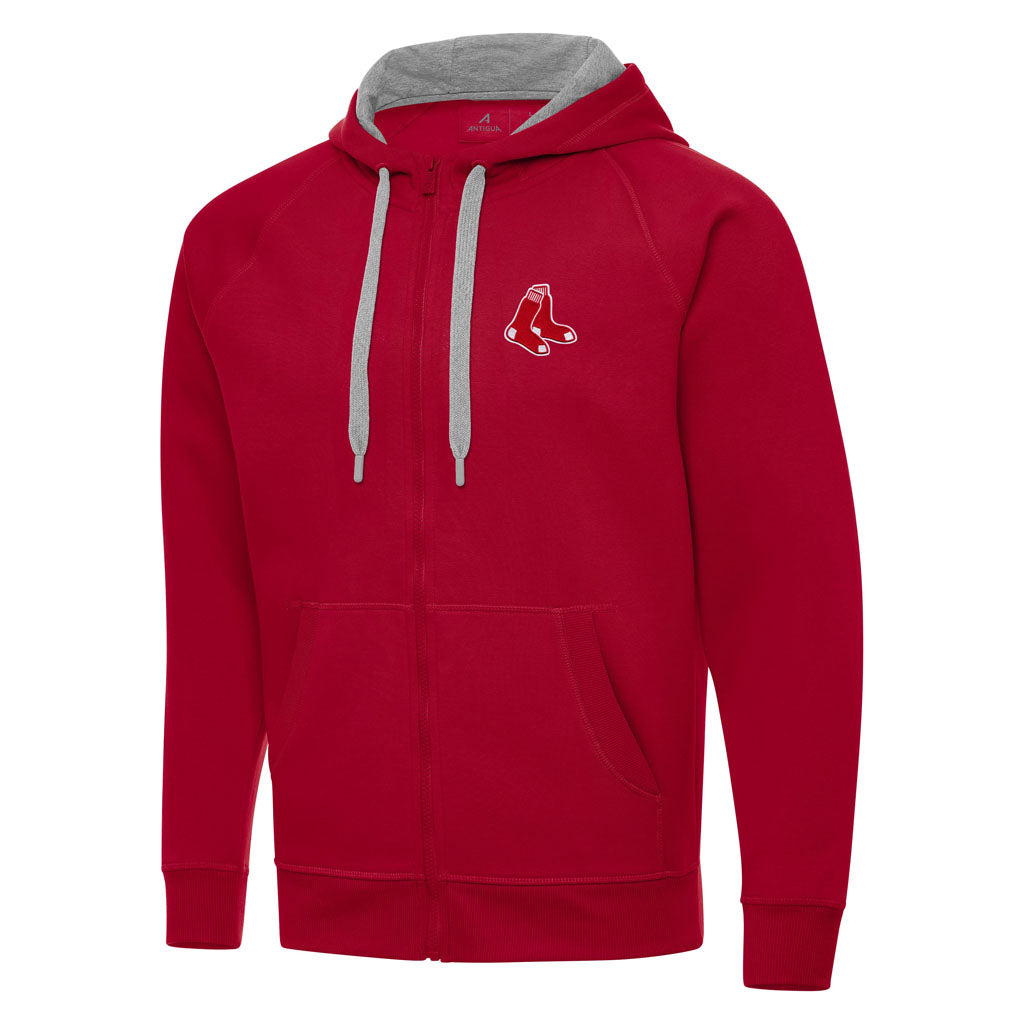 MLB Boston Red Sox Antigua Victory Full Zip Hoodie - Red