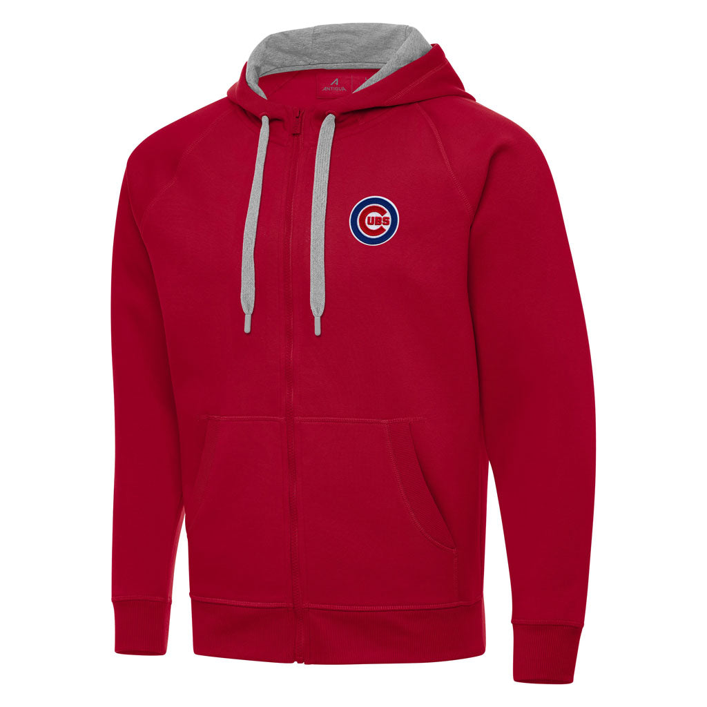 MLB Chicago Cubs Antigua Victory Full Zip Hoodie - Red