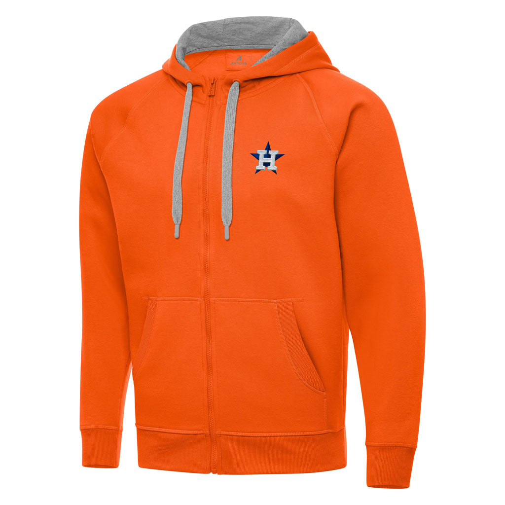 MLB Houston Astros Antigua Victory Full Zip Hoodie - Orange