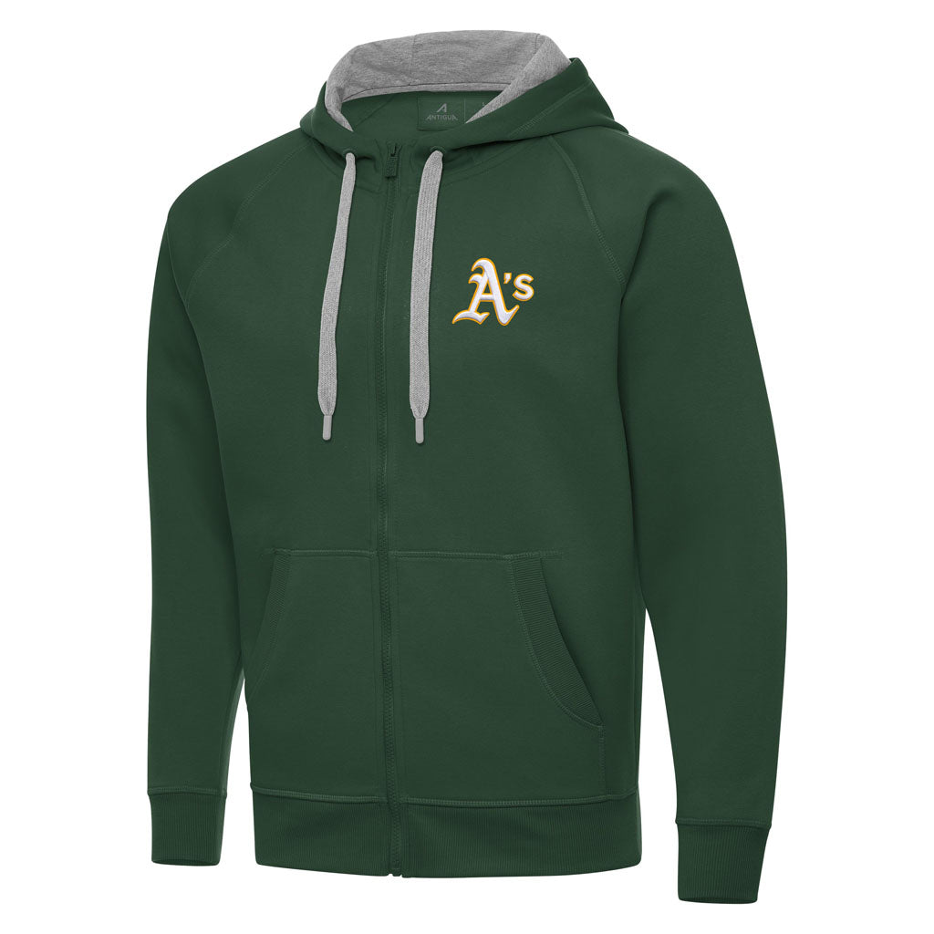 MLB Athletics Antigua Victory Full Zip Hoodie - Green