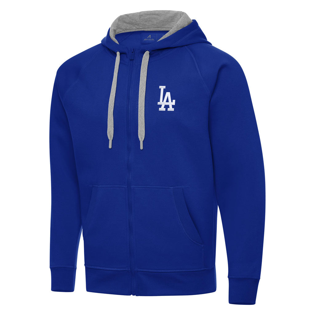 MLB Los Angeles Dodgers Antigua Victory Full Zip Hoodie - Blue