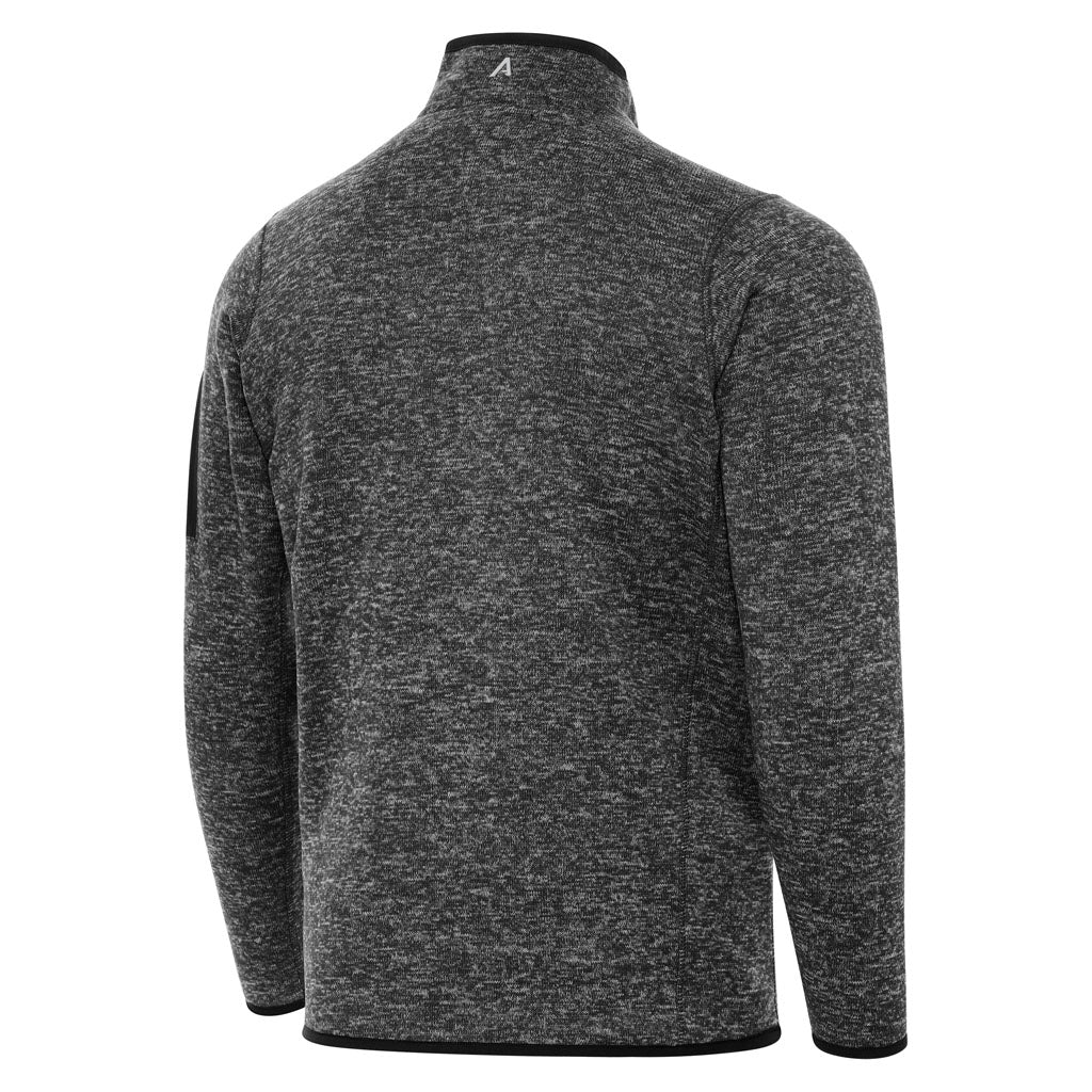 NFL Kansas City Chiefs Antigua Fortune 1/4 Zip Pullover Jacket - Heather black