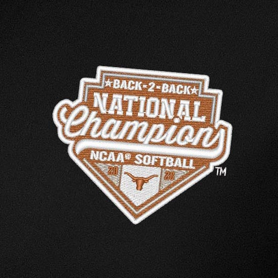 NCAA Texas Longhorns 2026 Softball National Champions Antigua Tribute Polo - Black