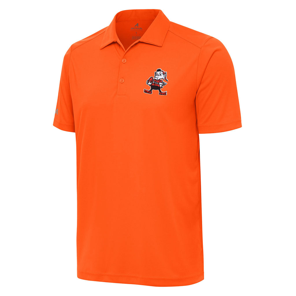 NFL Cleveland Browns Antigua Throwback Tribute Polo - Orange