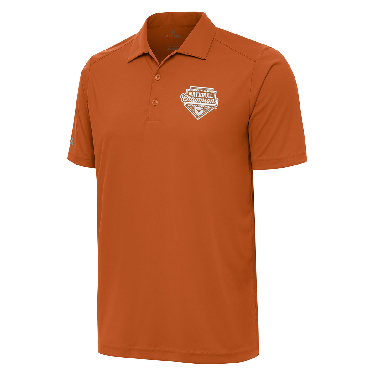 NCAA Texas Longhorns 2026 Softball National Champions Antigua Tribute Polo - Orange