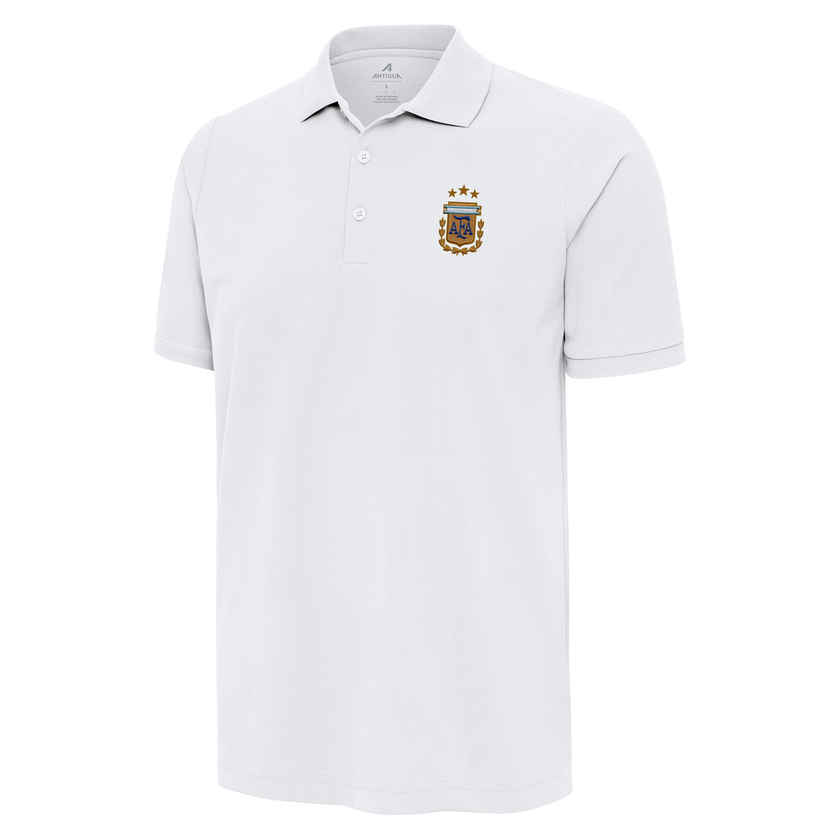 Argentina National Team Antigua Men's Legacy Pique Polo - White