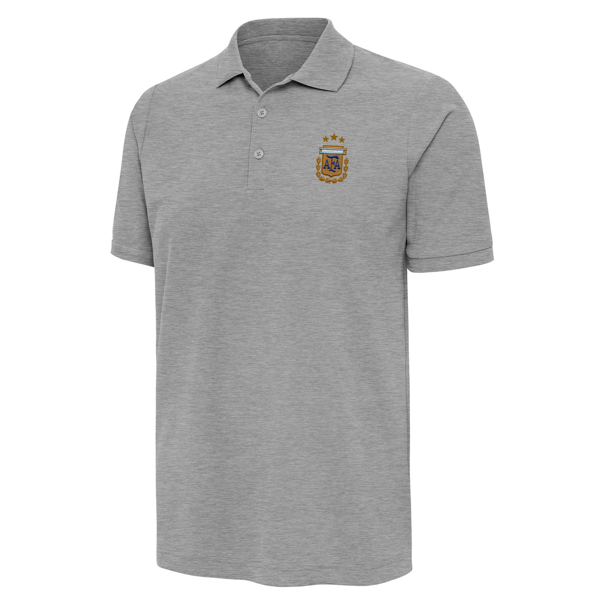 Argentina National Team Antigua Men's Legacy Pique Polo - Heather Gray