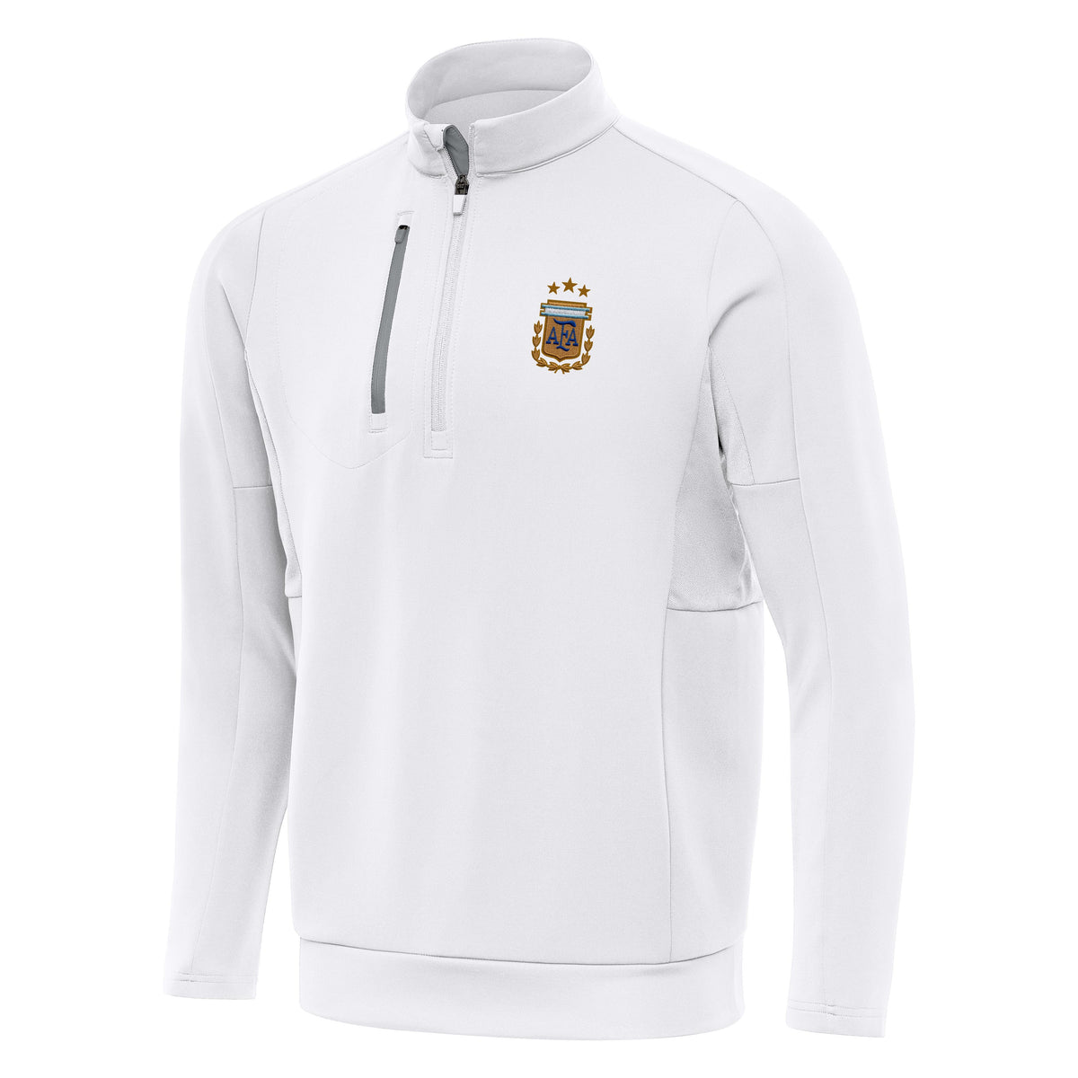Argentina National Team Antigua Men's Generation 1/4 Zip Pullover - White